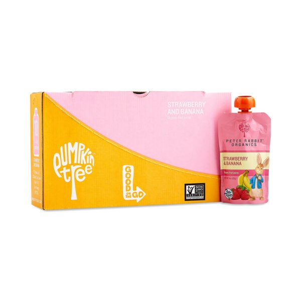 Pumpkin Tree Organics Strawberry & Banana Baby Food Pouches 10 pouches (4 oz each)