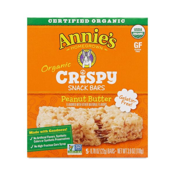 Annie's Peanut Butter Crispy Treat Bar 5 bars (0.78 oz each)