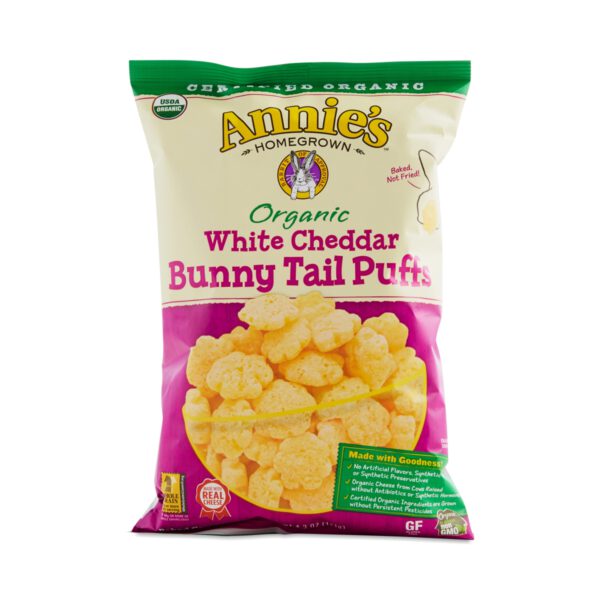Annie's Organic White Cheddar Bunny Tail Puffs 4.3 oz bag