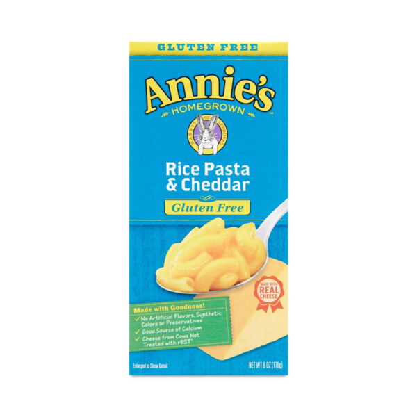 Annie's Gluten-Free Rice Pasta & Cheddar Macaroni and Cheese 6 oz box