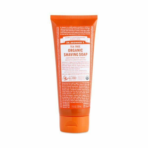 Dr. Bronner's Organic Tea Tree Shaving Soap 7 oz tube