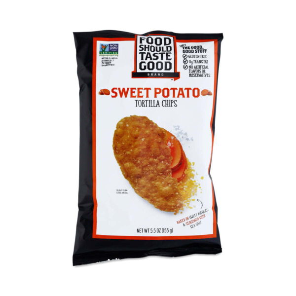 Food Should Taste Good Sweet Potato Tortilla Chips 5.5 oz bag