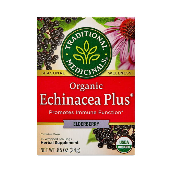 Traditional Medicinals Organic Echinacea Plus Elderberry Tea 16 count