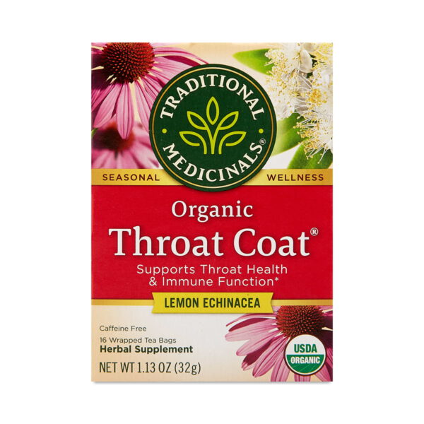 Traditional Medicinals Organic Throat Coat® Lemon Echinacea Tea 16 count