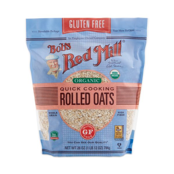 Bob's Red Mill Organic Quick Cooking Rolled Oats 28 oz bag