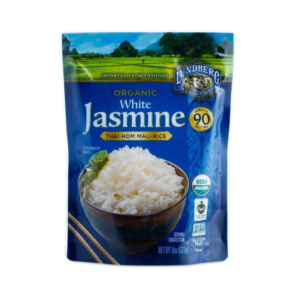 Lundberg Family Farms Jasmine White Rice 8 oz pouch