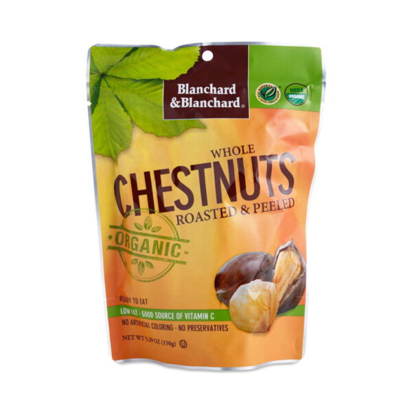 Blanchard & Blanchard Organic Whole Chestnuts Roasted & Peeled 5.2 oz bag