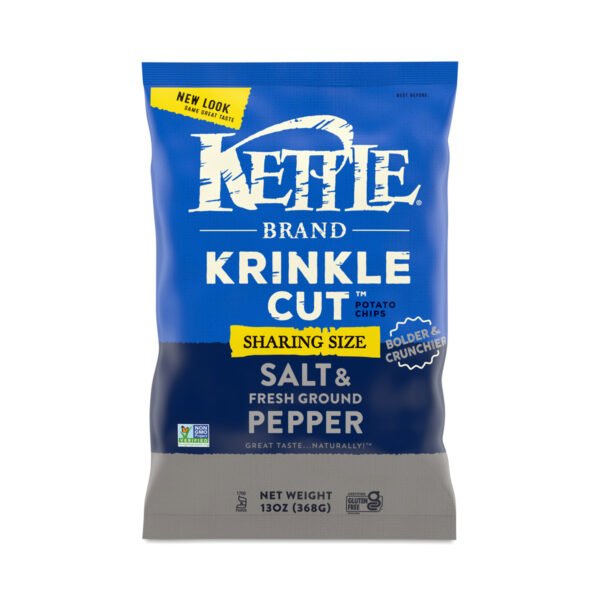 Kettle Brand Salt & Pepper Krinkle Cut Potato Chips 13 oz bag