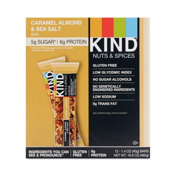 KIND Caramel Almond & Sea Salt Bars 12 bars (1.4 oz each)