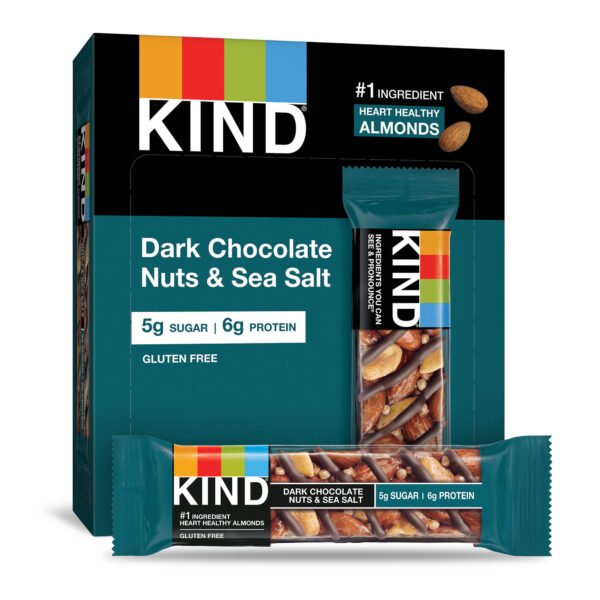KIND Dark Chocolate Nuts & Sea Salt Bars 12 bars (1.4 oz each)