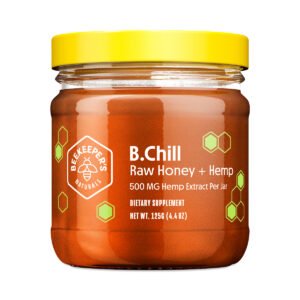 Beekeeper's Naturals B.Chill Raw Honey + Hemp 125g jar