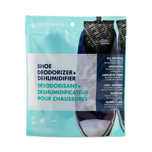 Ever Bamboo Shoe Deodorizer + Dehumidifier 1 Pair