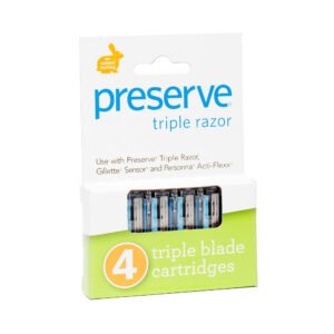 Preserve Triple Razor System Replacement Blades 4 count