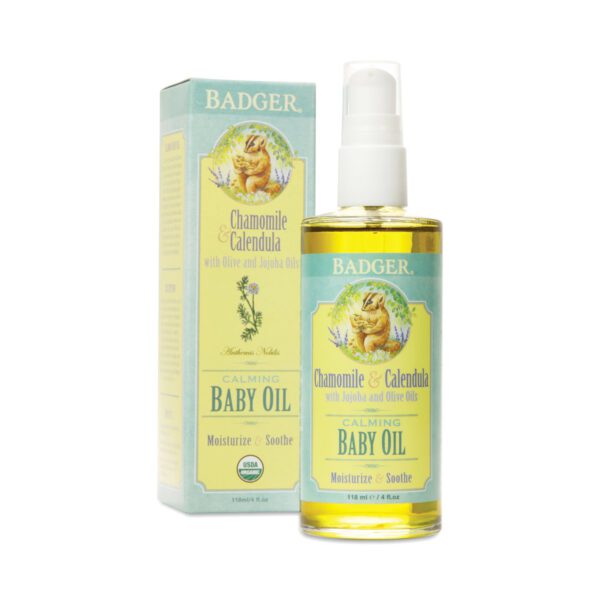 Badger Baby Oil 4 oz bottle