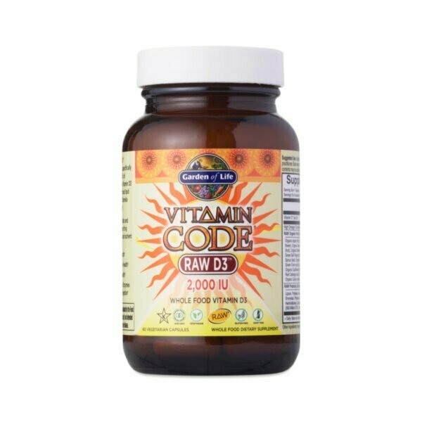 Garden of Life Vitamin Code Raw D3 2000 IU 60 capsules per bottle