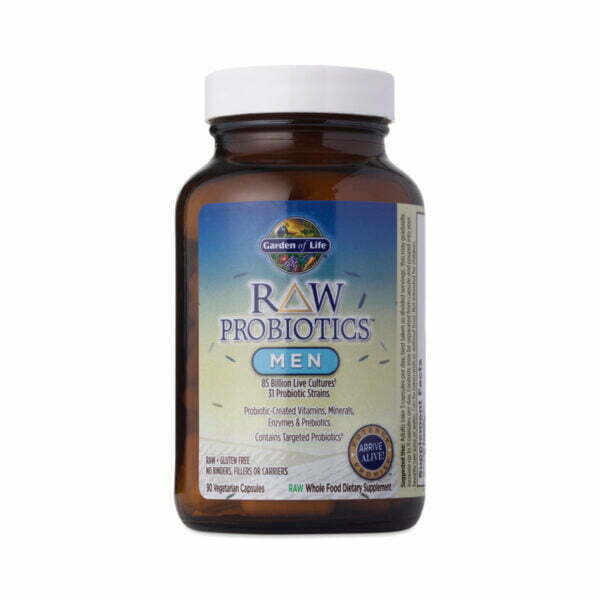 Garden of Life Raw Probiotics for Men 90 capsules per bottle
