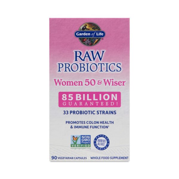 Garden of Life Raw Probiotics for Women 50 & Wiser 90 capsules per bottle
