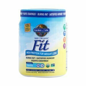 Garden of Life Vanilla Raw Fit Protein Powder 16.3 oz container