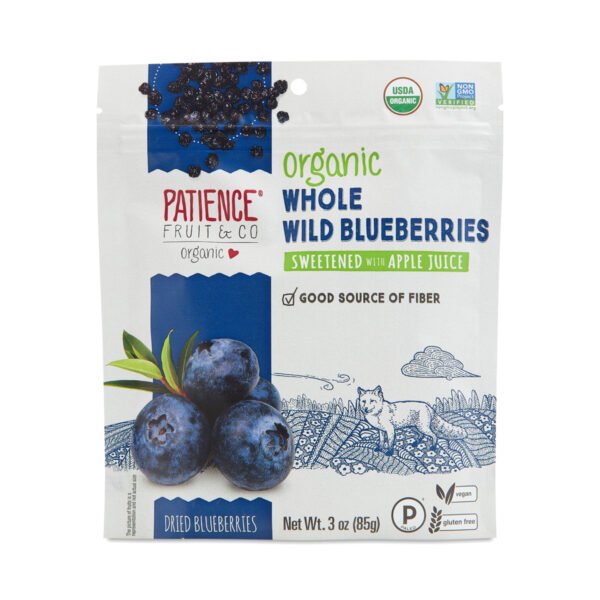 Patience Dried Wild Blueberries 3 oz pouch
