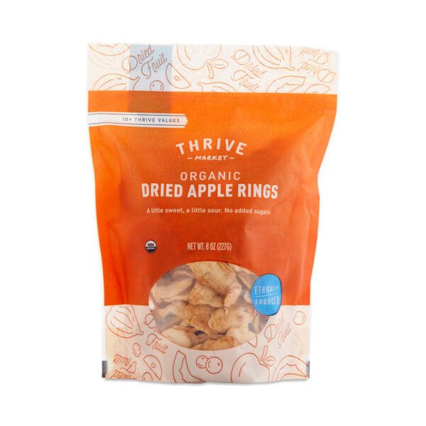 Thrive Market Organic Dried Apple Rings 8 oz bag