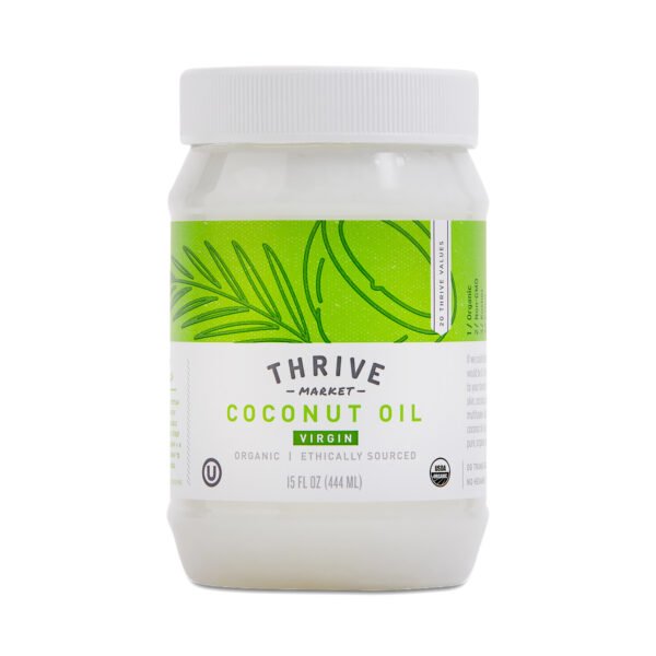 Thrive Market Organic Virgin Coconut Oil 15 oz plastic jar
