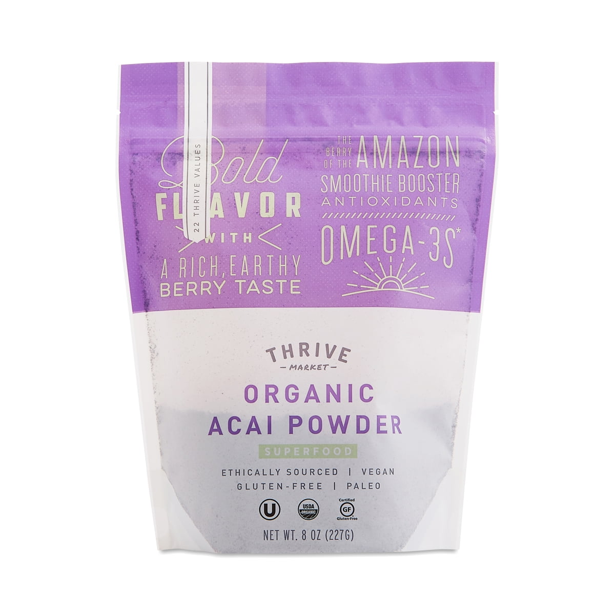 Thrive Market Organic Acai Powder 8 oz bag