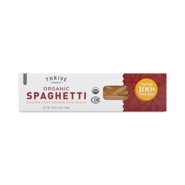 Thrive Market Organic Brown Rice Spaghetti 16 oz box