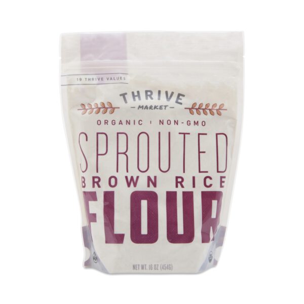 Thrive Market Organic Sprouted Brown Rice Flour 16 oz pouch