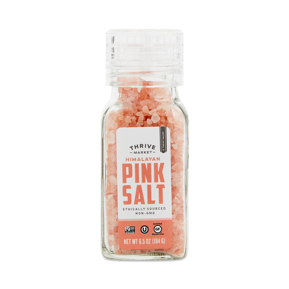 Thrive Market Himalayan Pink Salt Grinder 6.5 oz bottle