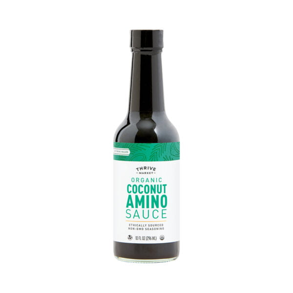 Thrive Market Organic Coconut Aminos 10 oz glass bottle