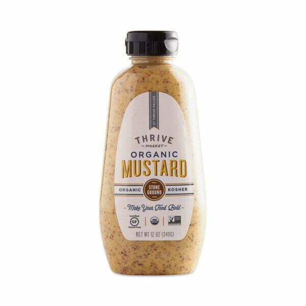 Thrive Market Organic Stone Ground Mustard 12 oz squeeze bottle
