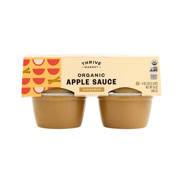 Thrive Market Organic Apple Sauce - Cinnamon Single Serve 4 (4 oz cups)