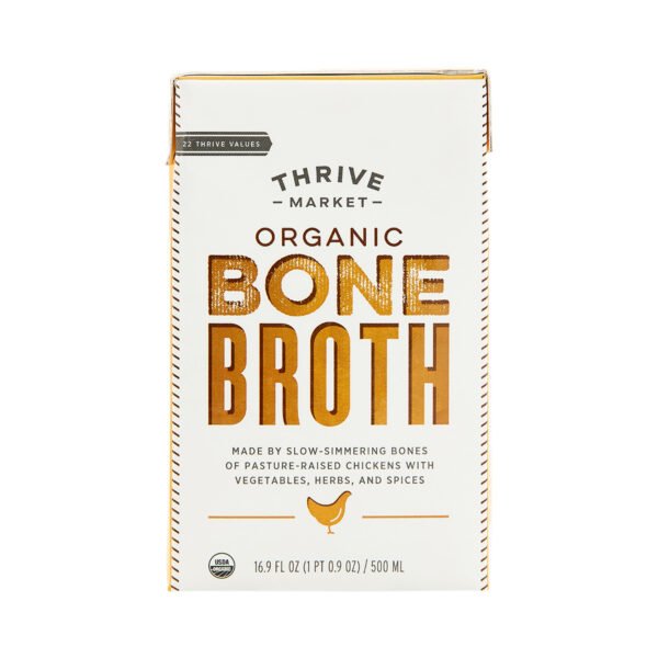 Thrive Market Organic Chicken Bone Broth 16.9 fl oz carton