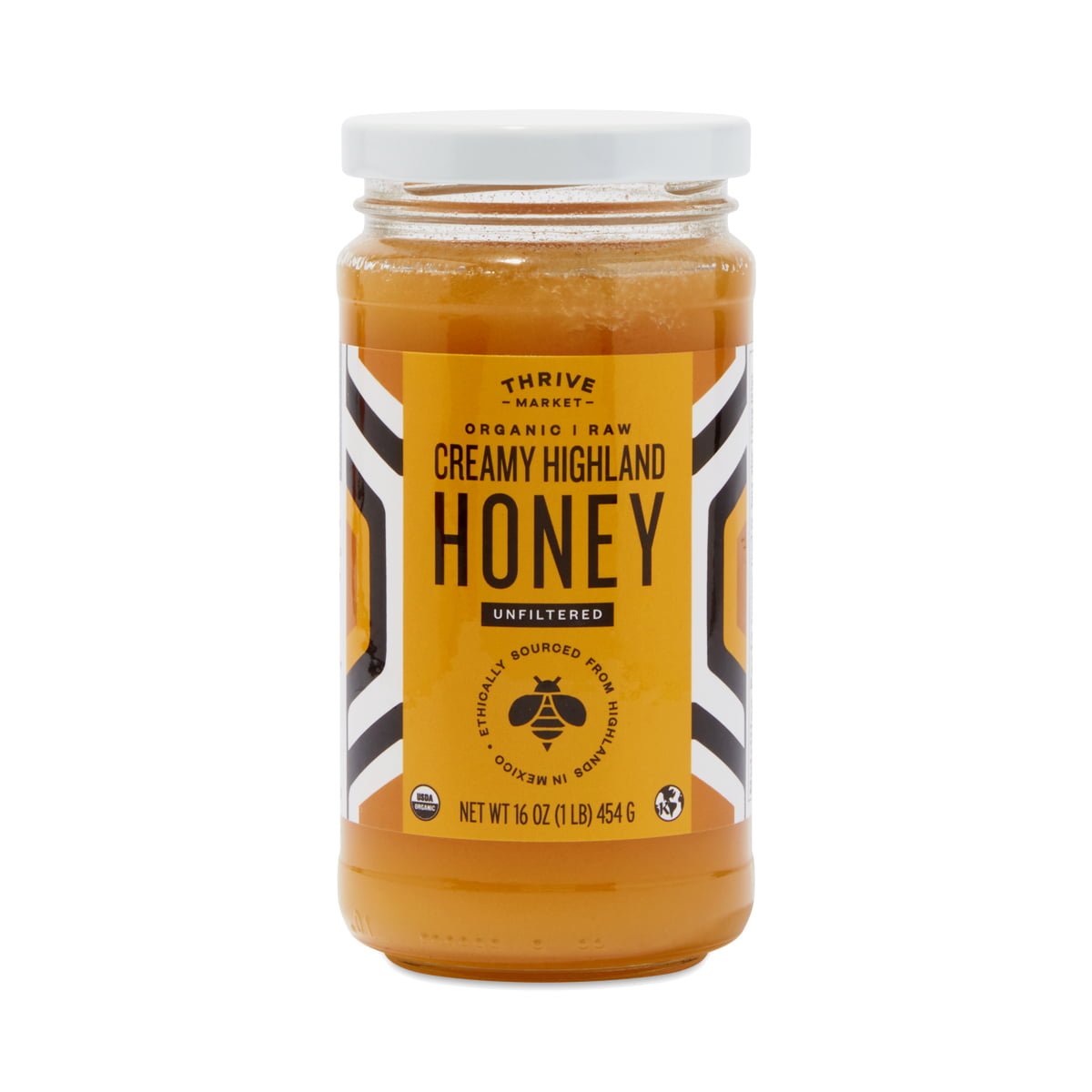 Thrive Market Organic Raw Creamy Highland Honey 16 fl oz