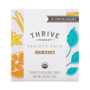 Thrive Market Organic Lip Balm Variety Pack 4 (0.15 oz tubes)