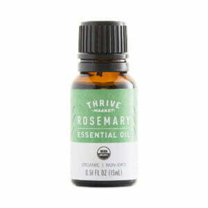 Thrive Market Organic Rosemary Essential Oil .51 fl oz glass bottle