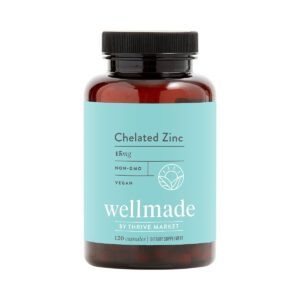 Wellmade Chelated Zinc 120 vegan capsules