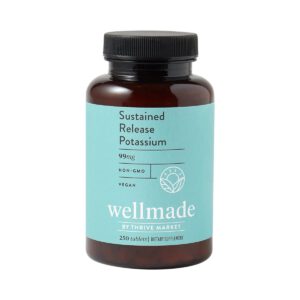 Wellmade Sustained Release Potassium 250 vegan tablets