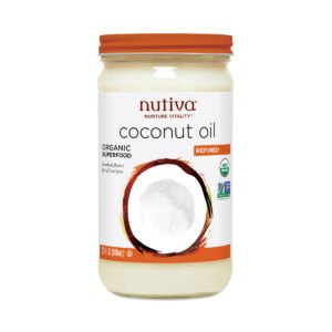 Nutiva Organic Refined Coconut Oil 23 oz jar