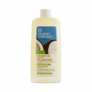 Desert Essence Coconut Oil Dual Pulling Rinse 8 oz bottle