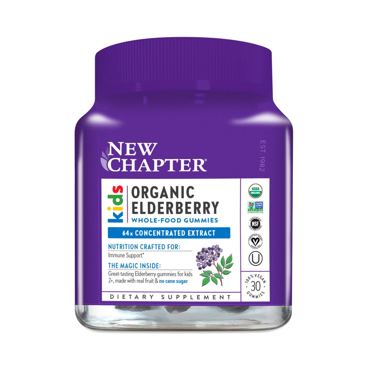 New Chapter Kids Organic Elderberry Whole-Food Gummies 30 count