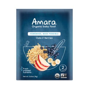 Amara Baby Food Oats N' Berries 5 pouches (3.5 oz each)