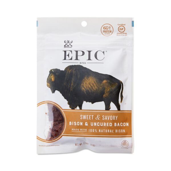 Epic Sweet & Savory Bison Bacon Bites 2.5 oz pouch