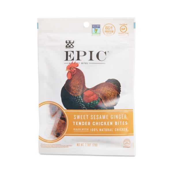 Epic Sweet Sesame Ginger Tender Chicken Bites 2.5 oz pouch