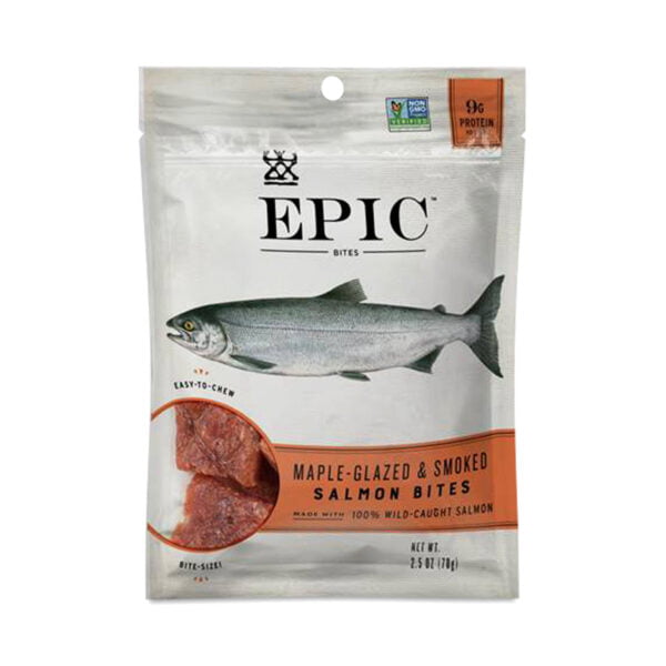 Epic Maple Glazed & Smoked Salmon Bites 2.5 oz pouch