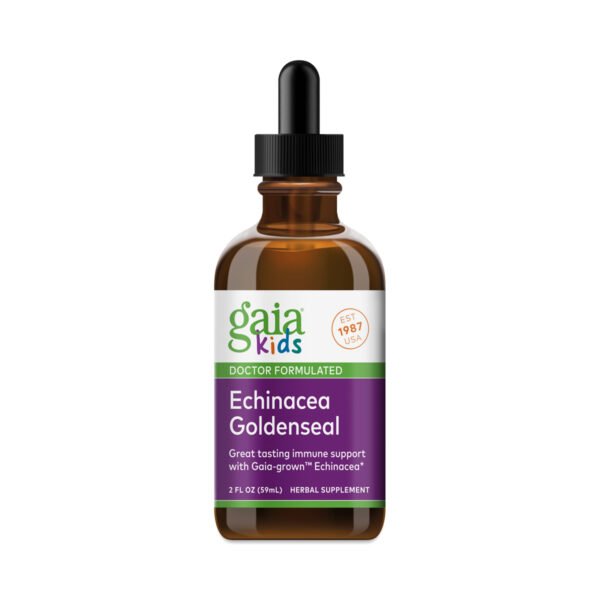 Gaia Herbs GaiaKids Echinacea Goldenseal 2 fl oz bottle