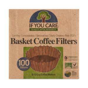 If You Care Compostable Coffee Filters for 8” Basket 100 count