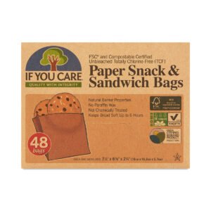 If You Care Compostable Paper Snack and Sandwich Bags 48 count