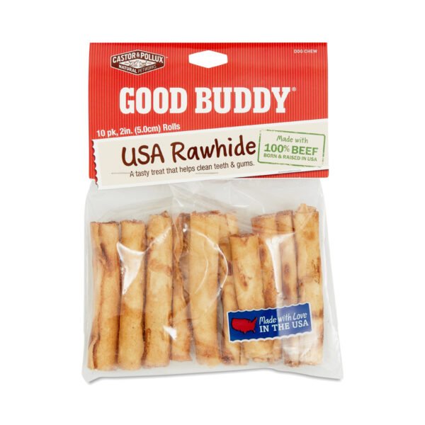 Castor & Pollux Good Buddy Rawhide Mini Rolls 10 sticks