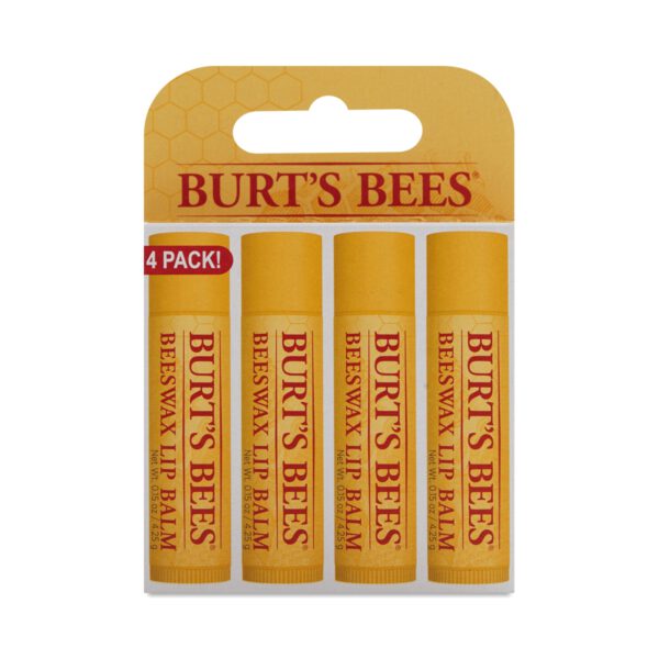 Burt's Bees Beeswax Lip Balm 4 each
